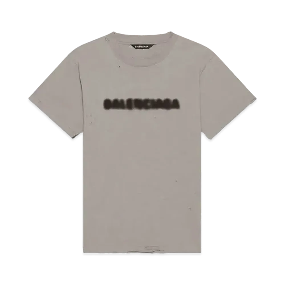 BALENCIAGA Blurry Small Fit T-shrit "Grey"