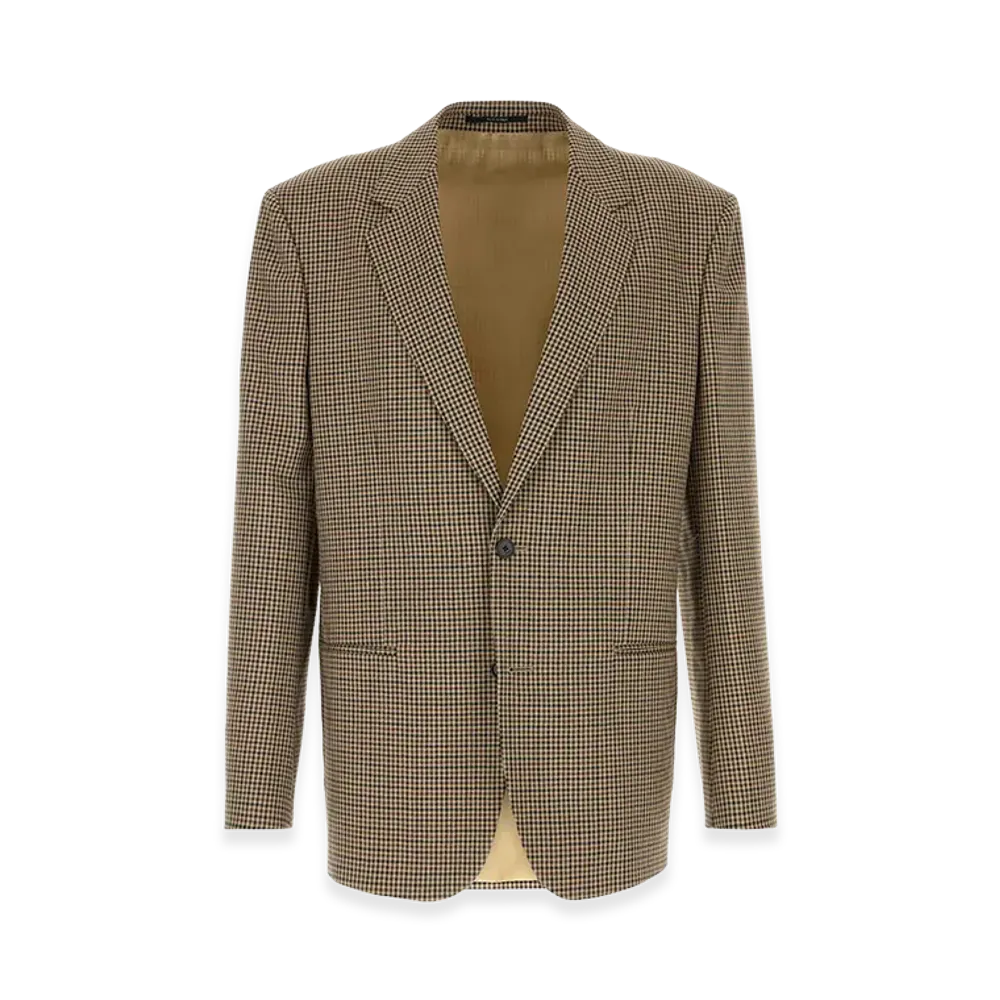 GUCCI Embroidered Wool Blazer "Brown"
