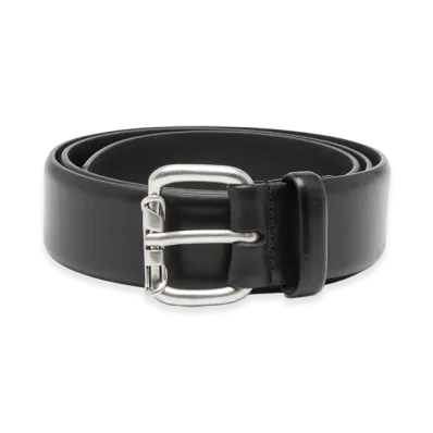 Diesel B-Grab 4Cm Leather Belt With Oval D Roller "Black"