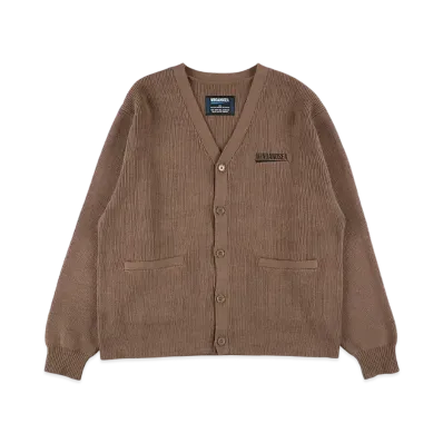 WIND AND SEA Fishnet Recycled Nylon Knit Cardigan "Sand_Gray"