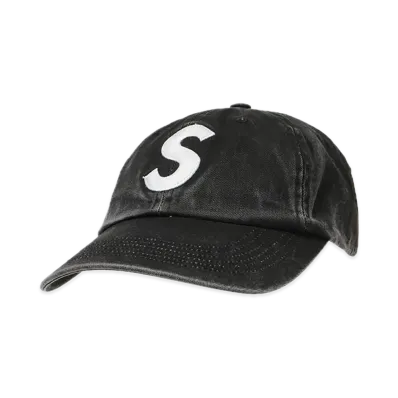 Supreme Pigment Coated S Logo 6-Panel "Black"