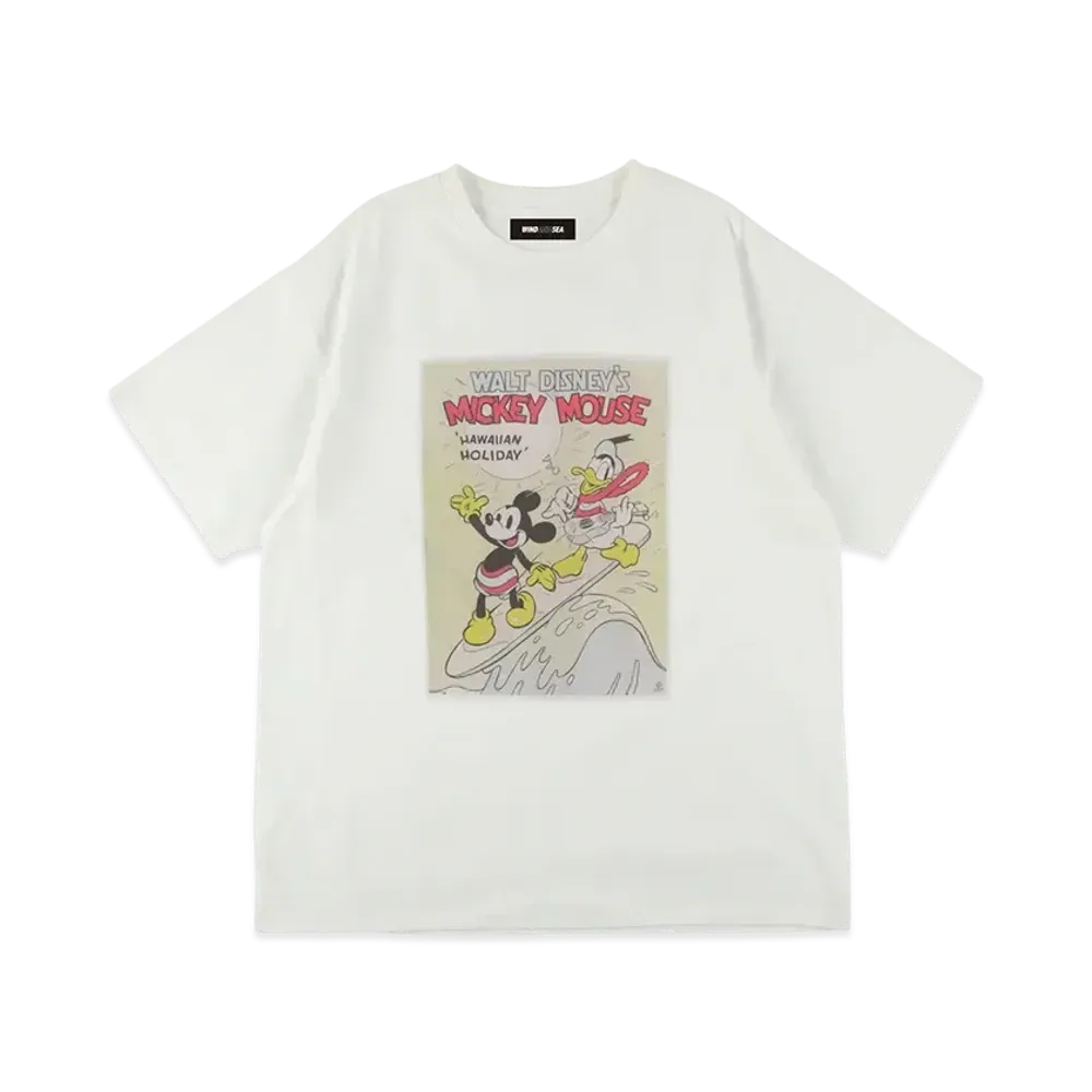WIND AND SEA x Disney Mickey Donald Surfing SS Tee "White"