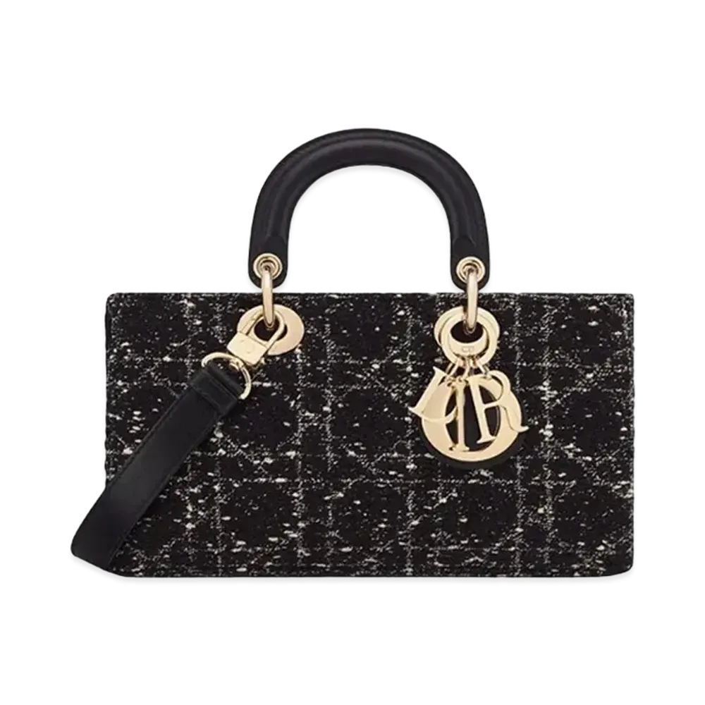 Dior Medium Lady D-Joy Bag Tweed "Black"