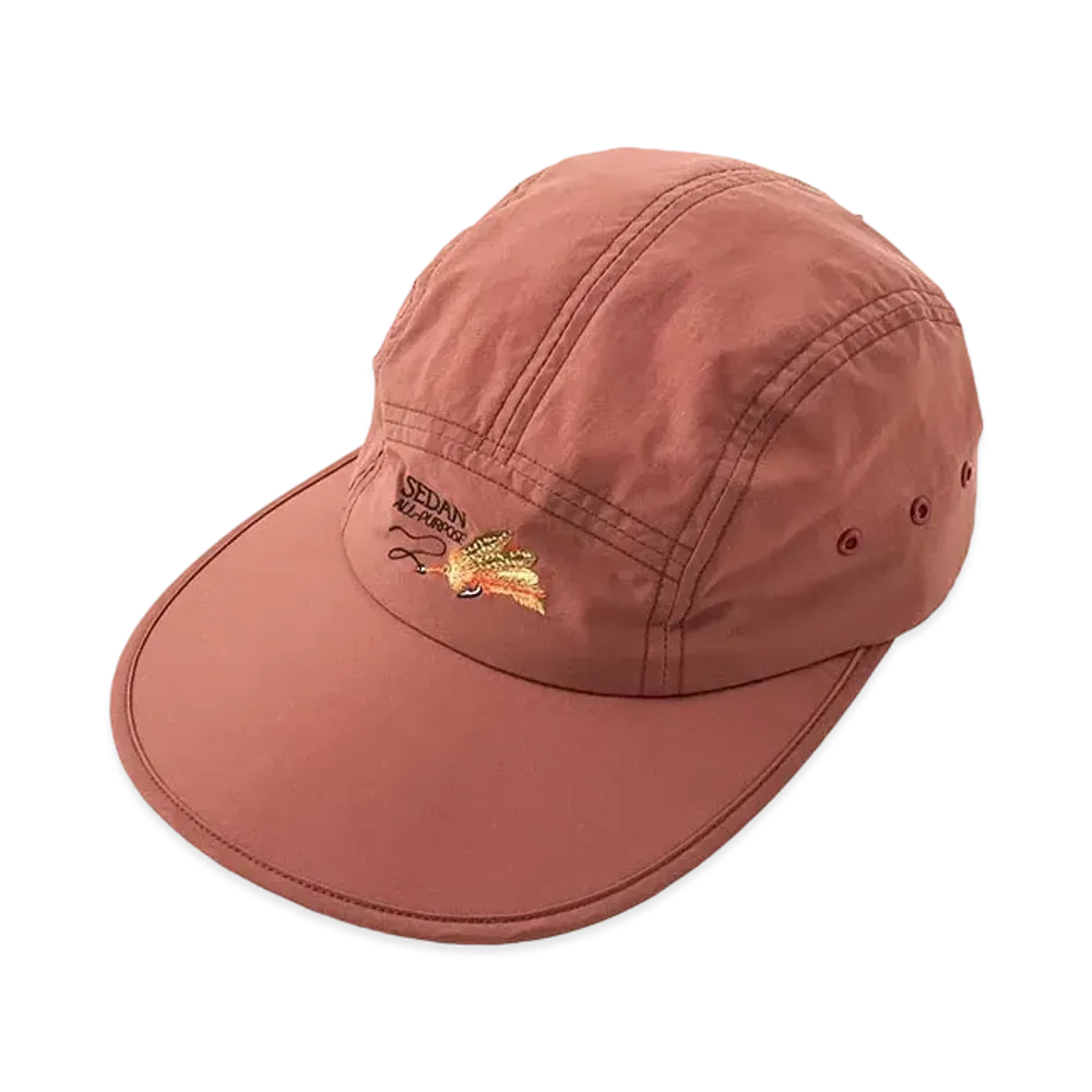 SEDAN ALL-PURPOSE Fly Logo Fishing Cap "Rose Brown"