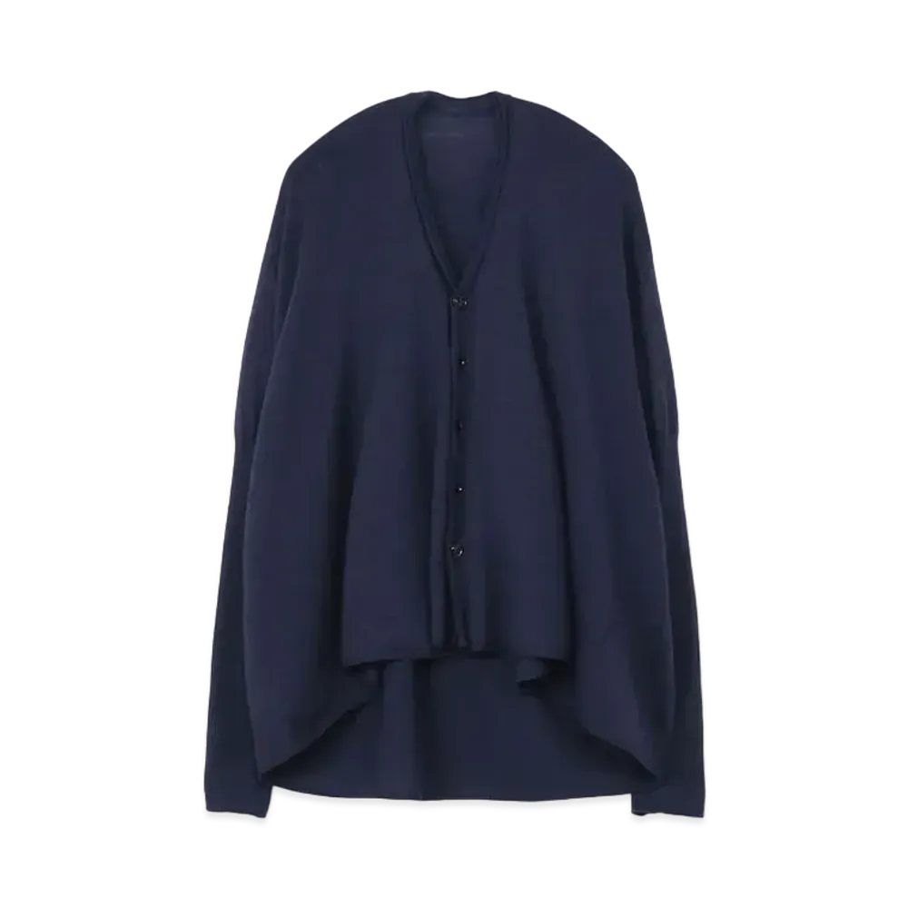 Yohji Yamamoto Y's PLAIN STITCH WHOLEGARMENT WIDE CARDIGAN "Navy"