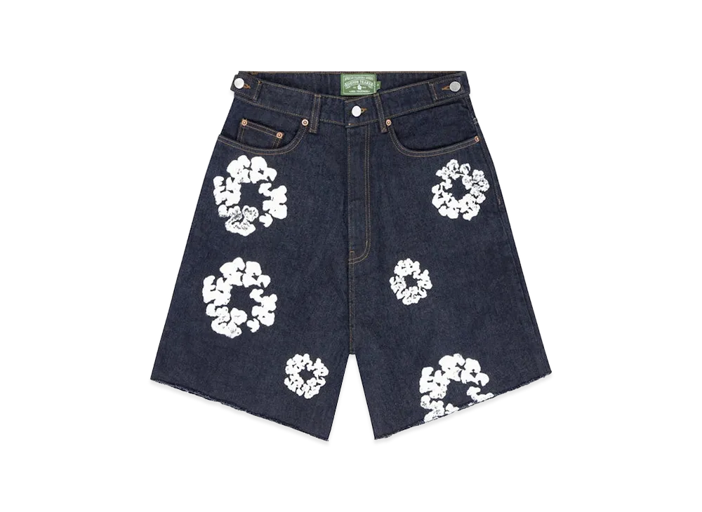 DENIM TEARS Cotton Wreath Denim Shorts "Denim"