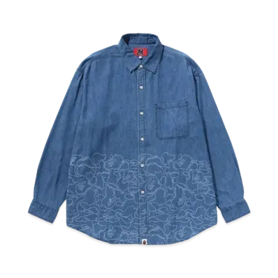 A BATHING APE 30th Anniversary Denim Shirt "Light Indigo"