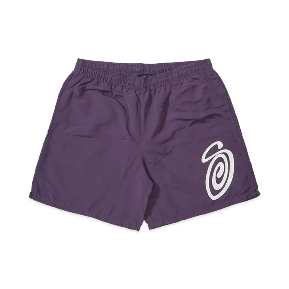 Stussy Curly S Water Shorts "Purple"
