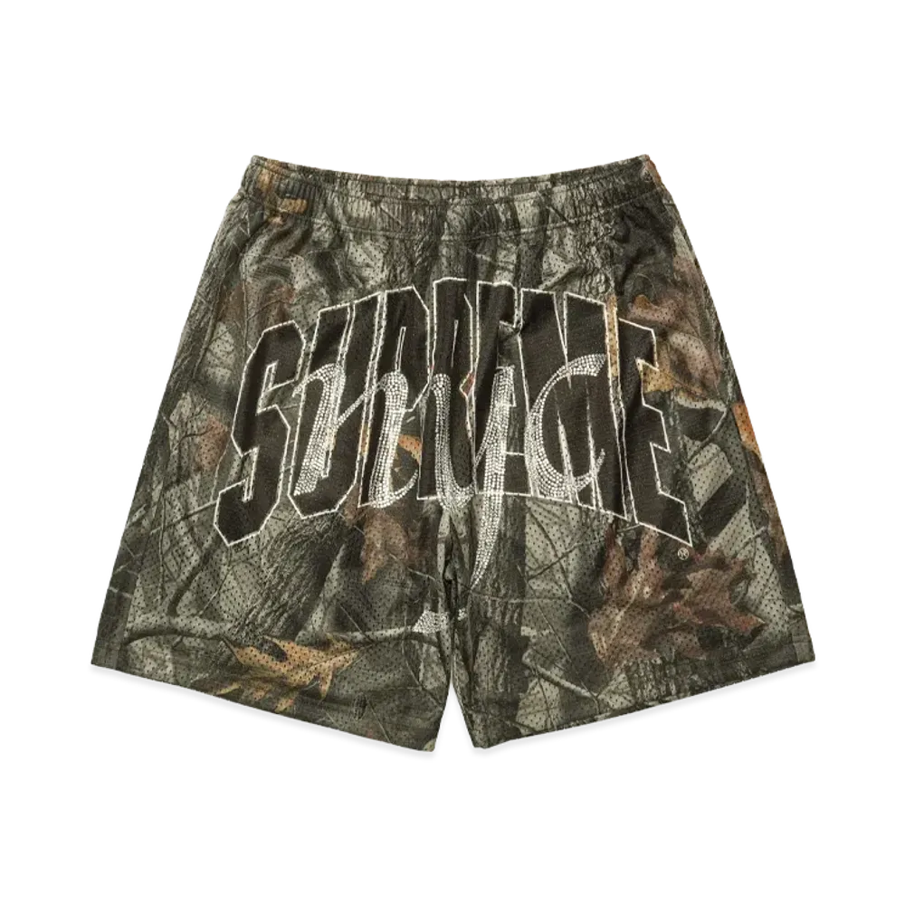 Supreme Rhinestone Mesh Short "Realtree Hardwoods Camo"