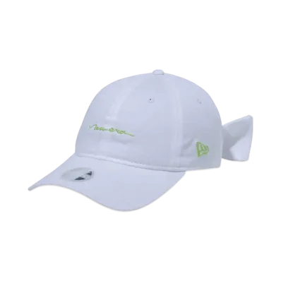 NEW ERA Golf Women's 9Twenty Long Visor Ribbon Handwritten Logo "White"