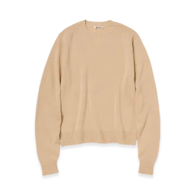 AURALEE Light Cashmere Knit P/O "Beige"