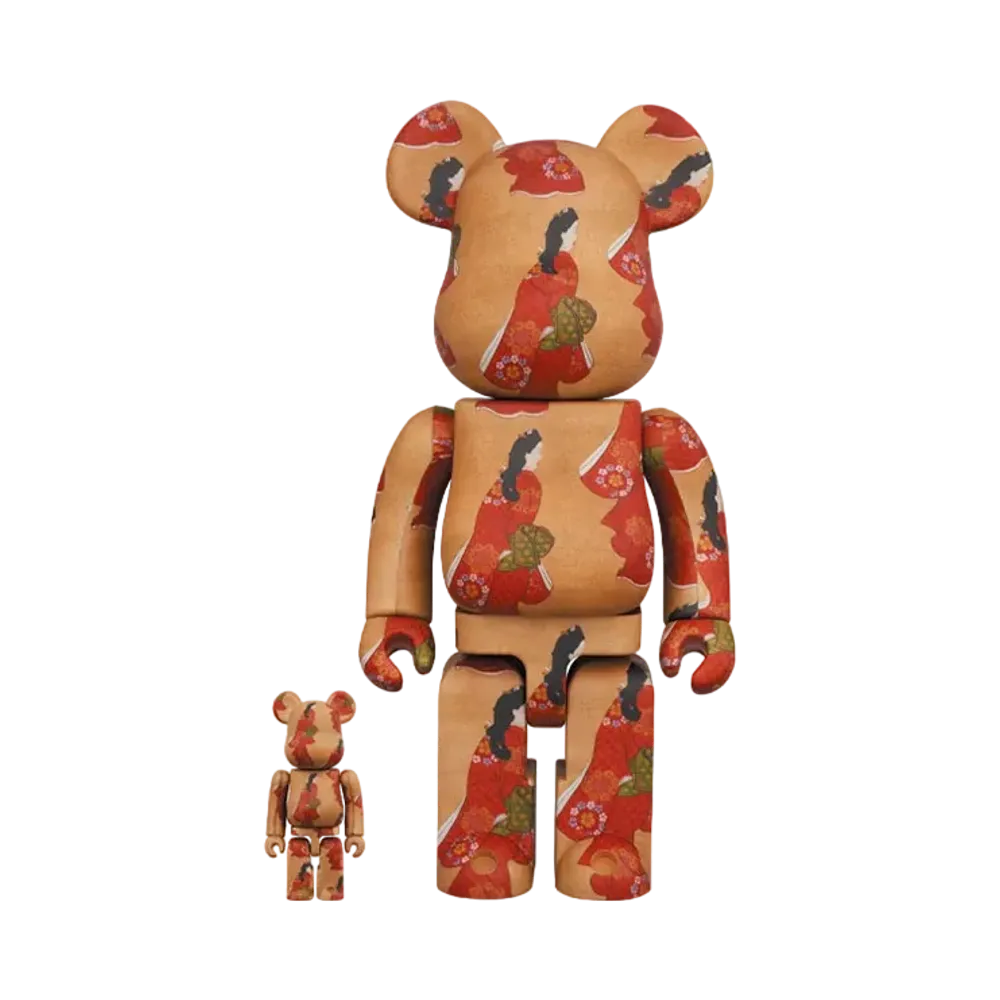 Bearbrick Tokyo National Museum Moronobu Hishikawa "Beauty looking back" 100% & 400%