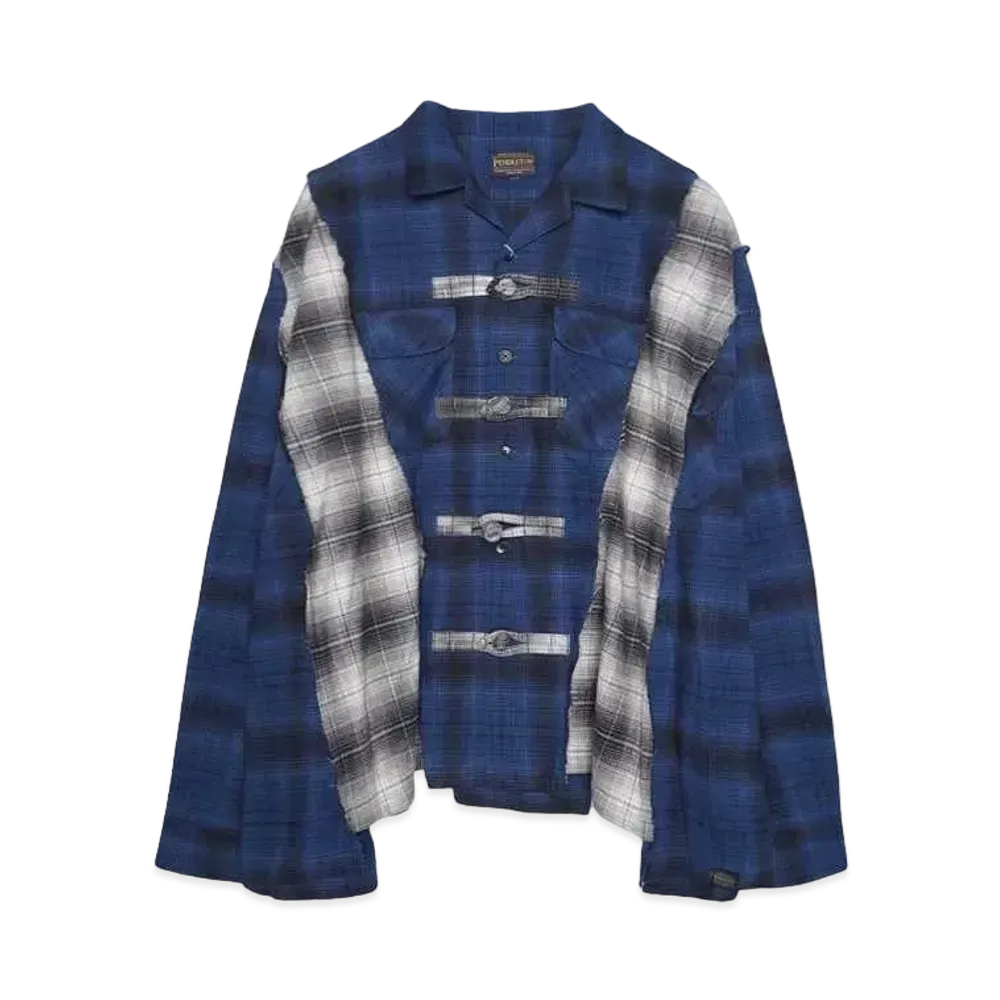 PENDLETON x DISCOVEREDCHINA WIDE SHIRT "BLUE"