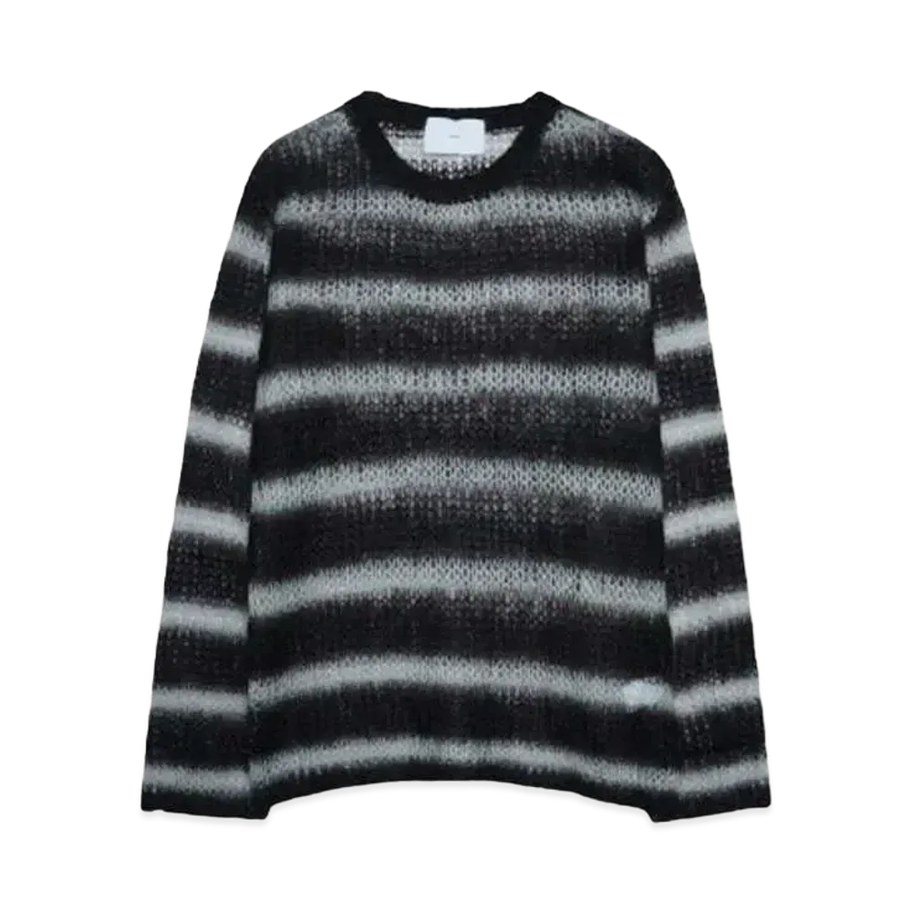 SUGARHILL MOHAIR STRIPE PULLOVER "MINT STRIPE"
