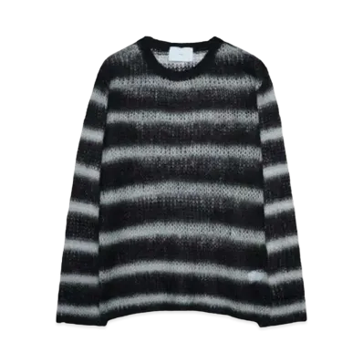 SUGARHILL MOHAIR STRIPE PULLOVER "MINT STRIPE"