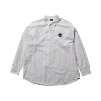 F.C.Real Bristol Big Logo L/S Baggy Shirt "Gray Stripe"