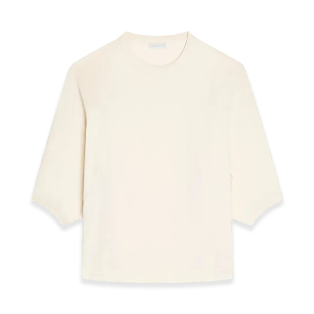 DRIES VAN NOTEN Women's Balloon Sleeves Tee "Ecru"