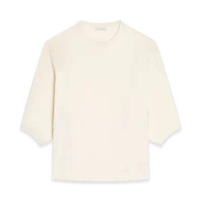 DRIES VAN NOTEN Women's Balloon Sleeves Tee "Ecru"