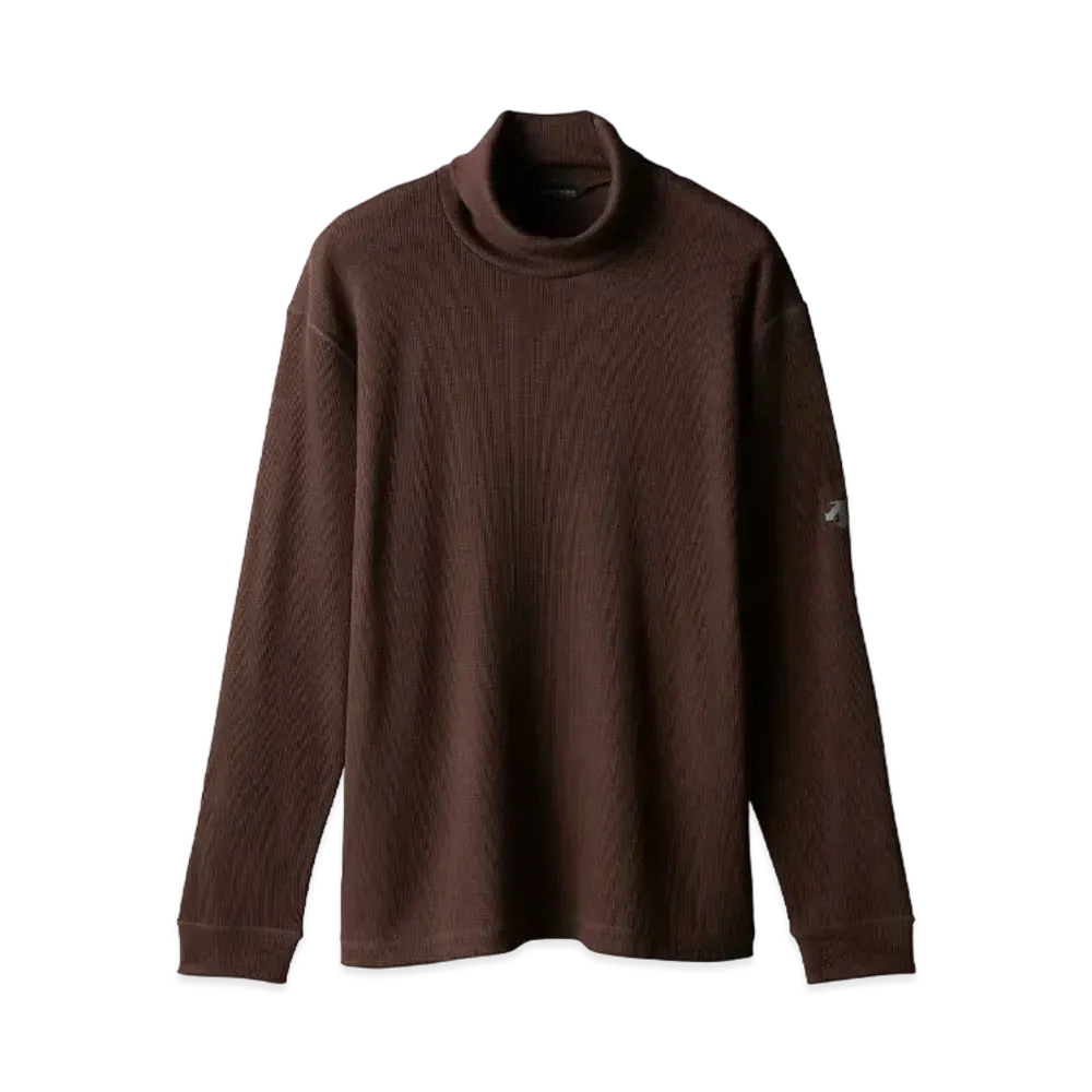 DESCENTE ALLTERRAIN 81 Waffle Wool Turtle Neck L/S Shirt "Red Brown"