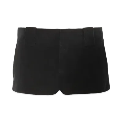 Chloe Tailored Mini Shorts In Velvet "Black"