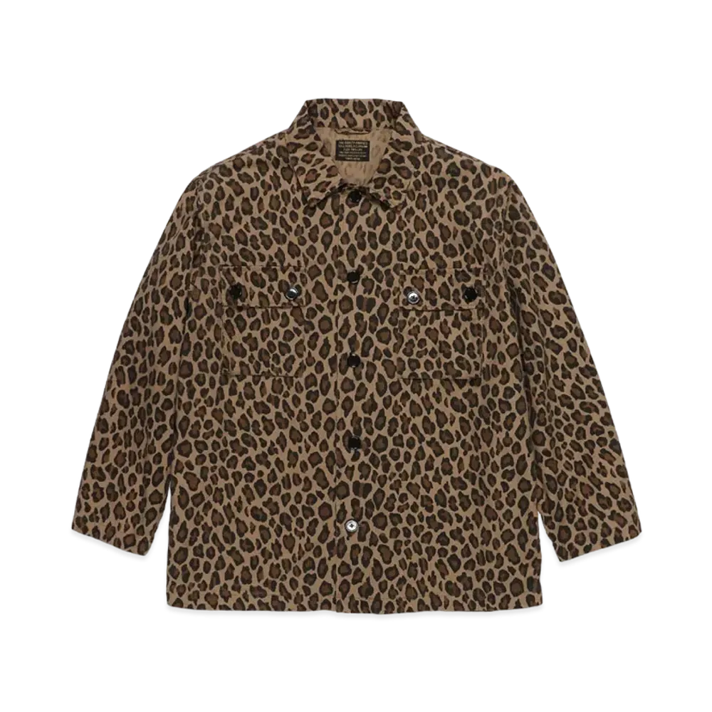 WACKO MARIA LEOPARD ARMY SHIRT "Beige"