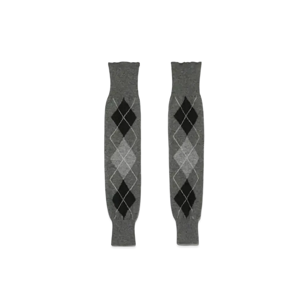 FUMIKA UCHIDA Cashmere Argyle Warmers "Grey"
