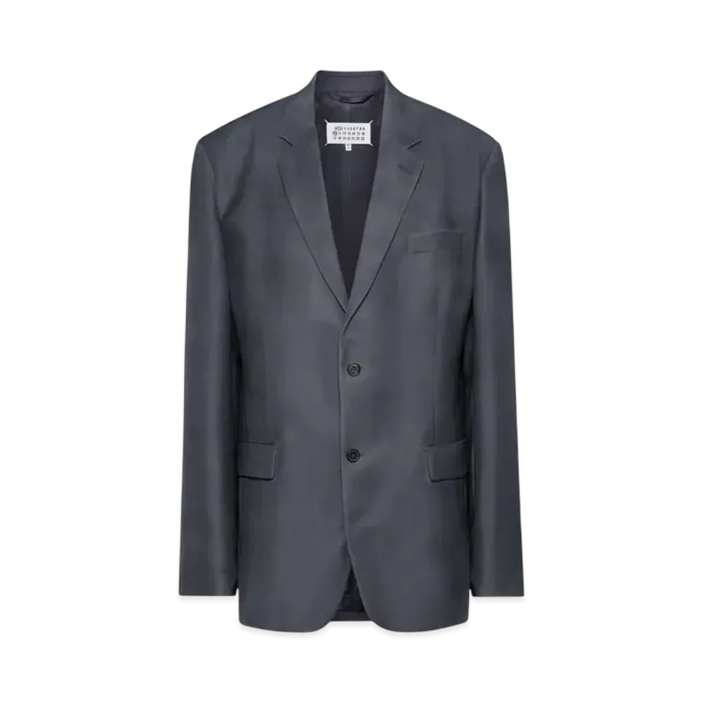 Maison Margiela Women's Mohair Wool Suit Jacket "Dark Avion"
