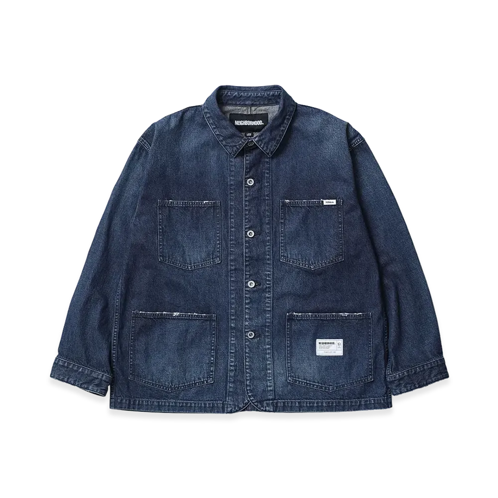 NEIGHBORHOOD Washed Denim Coverall Jacket "Indigo"