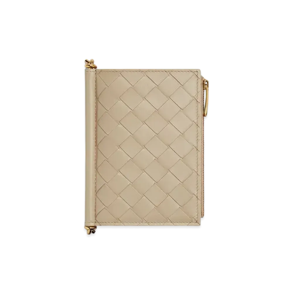 Bottega Veneta Solstice Medium Bi-Fold Wallet "Ecru"