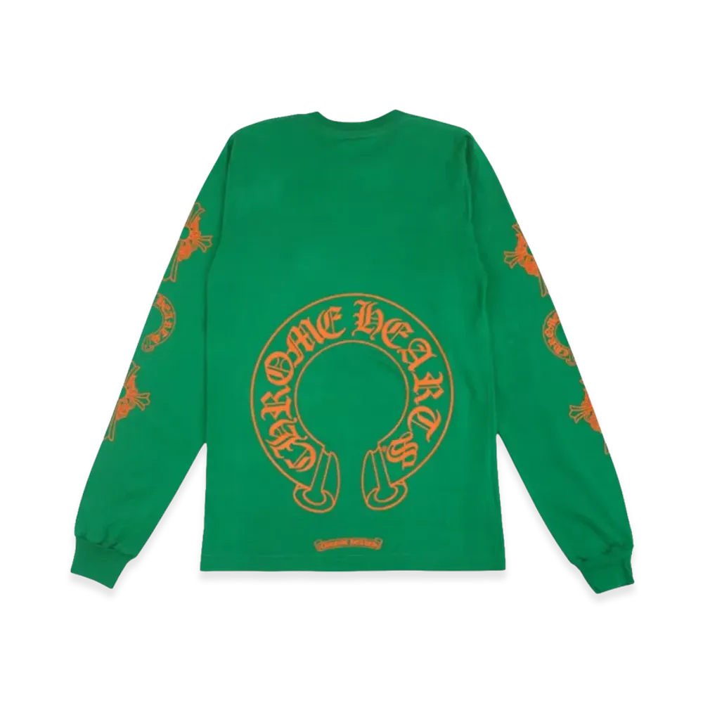 Chrome Hearts Horseshoe L/S T-Shirt "Green/Orange"