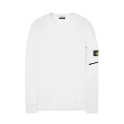 Stone Island 61151 Cotton Fleece Garment Dyed Crewneck Sweatshirt - 22SS "White"