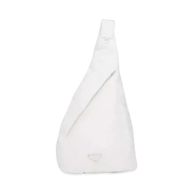 PRADA Re-Nylon And Leather Backpack "White"