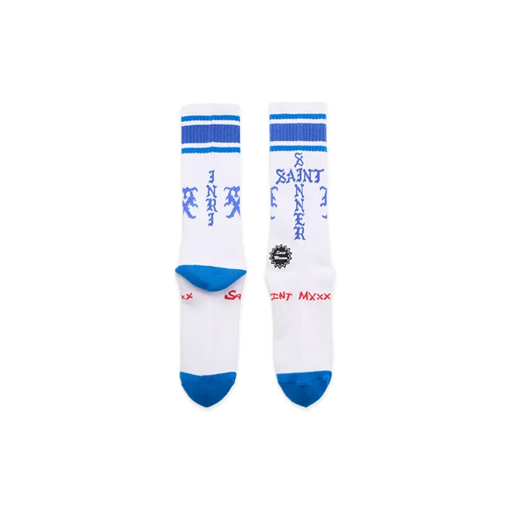 SAINT Mxxxxxx Socks Sinner "White/Blue"