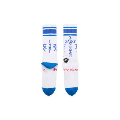 SAINT Mxxxxxx Socks Sinner "White/Blue"
