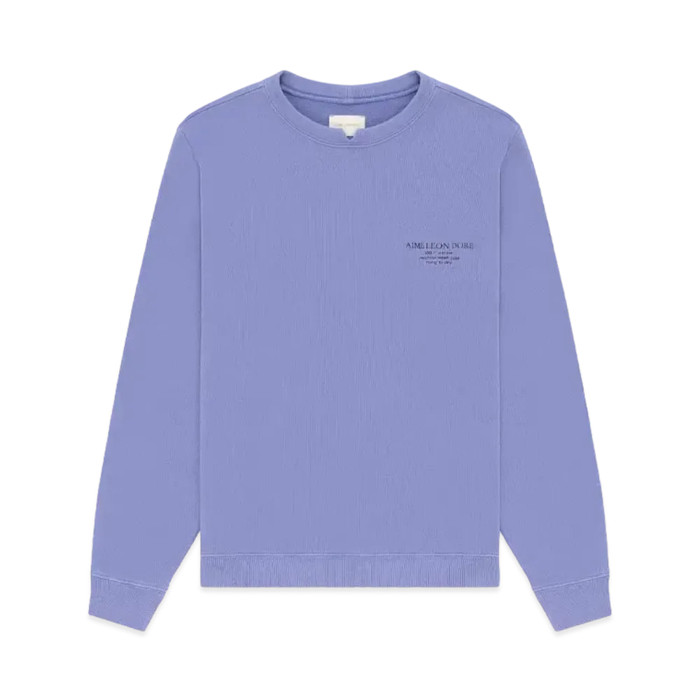 Aime Leon Dore Notch Collar Crewneck Sweatshirt "Purple"