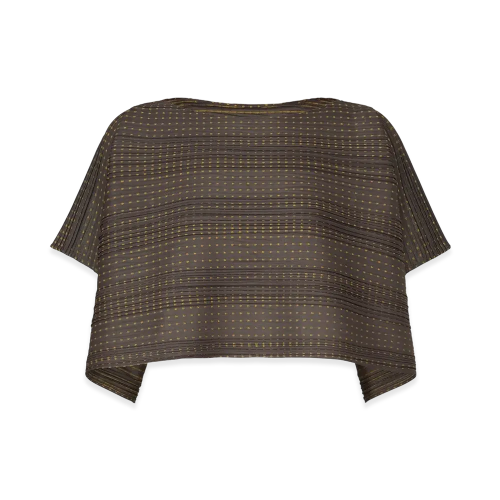 PLEATS PLEASE ISSEY MIYAKE Cotton Skip "Dark Brown"