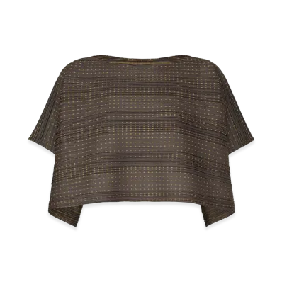 PLEATS PLEASE ISSEY MIYAKE Cotton Skip "Dark Brown"