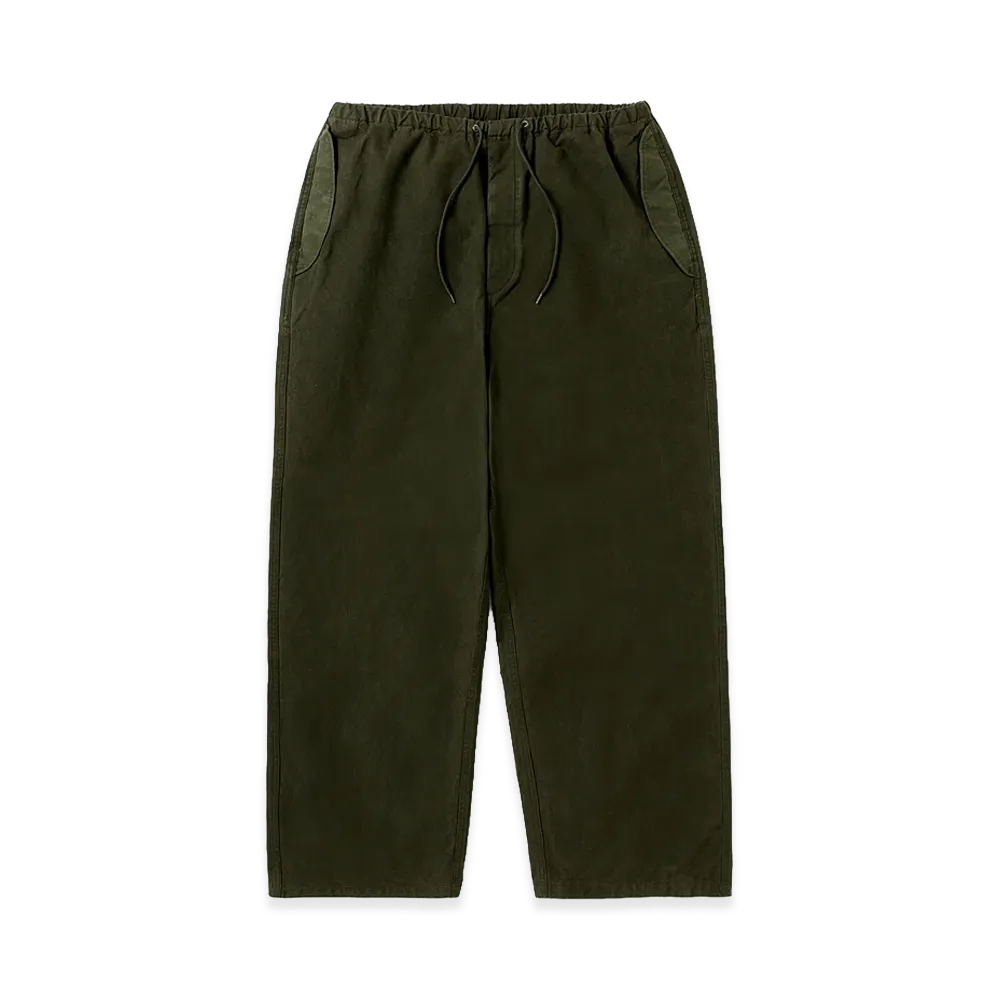 A.PRESSE Vintage Cotton Silk Oiled Tent Cloth M-51 Over Pants "Olive"