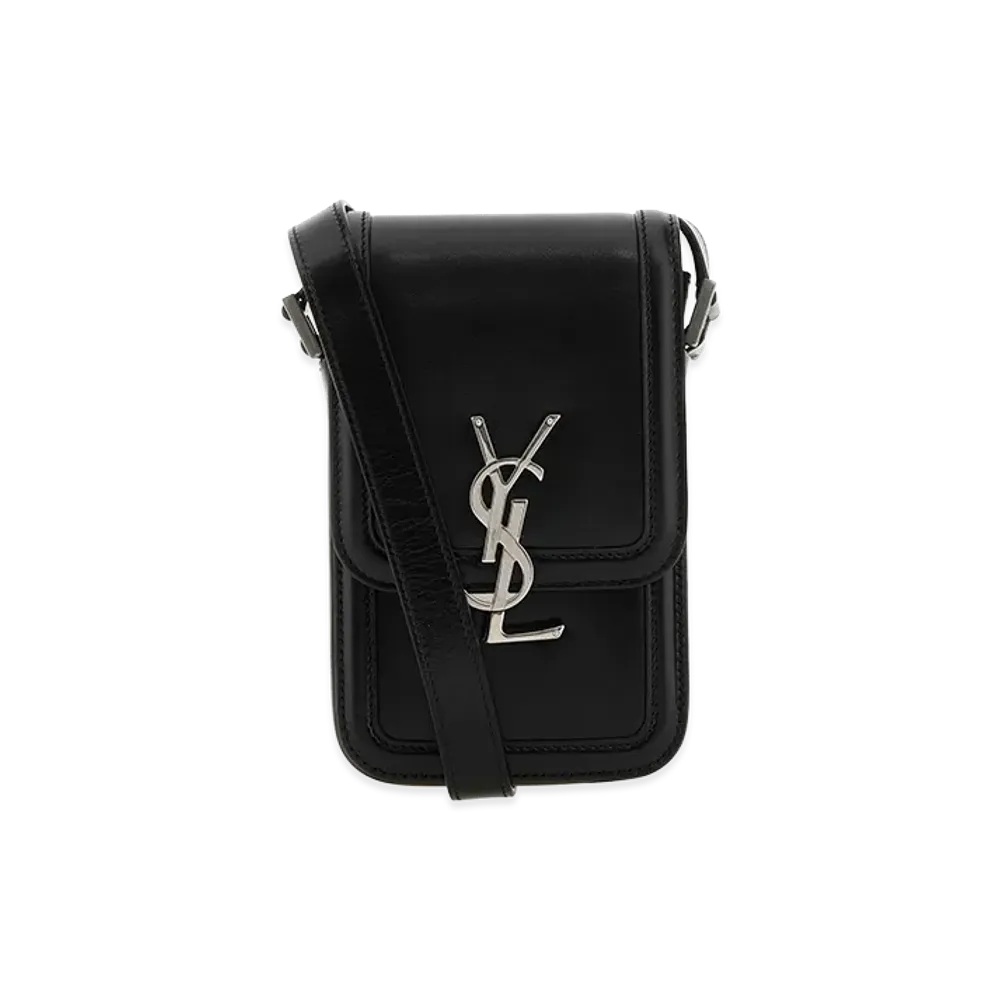 Saint Laurent Leather Phone Case "Black"