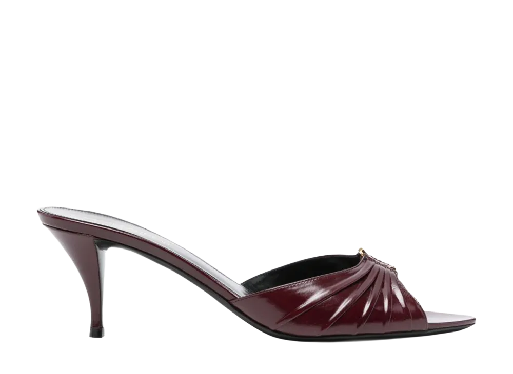 Saint Laurent Women's Babylone Mules "Bordeaux"