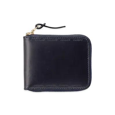visvim LEATHER BI-FOLD "Navy"