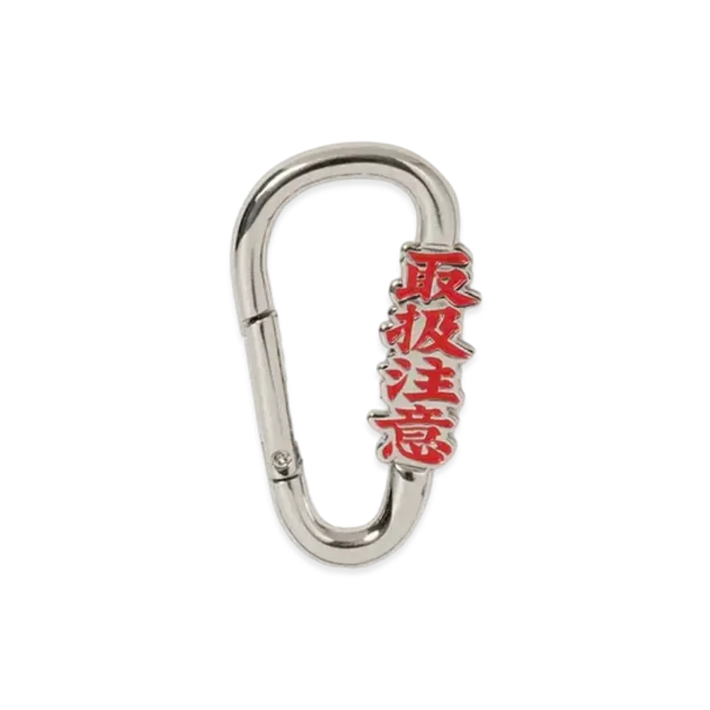Black Eye Patch Handle With Care Carabiner "Silver"