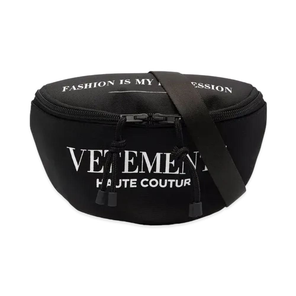 VETEMENTS Logo Belt Bag "Black"