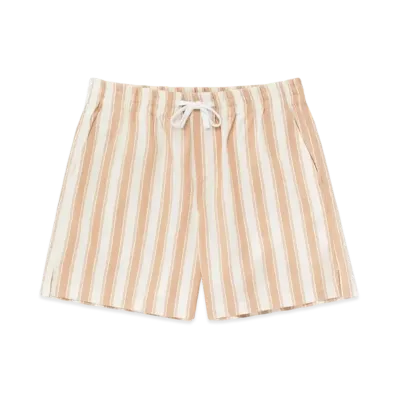 Aime Leon Dore Striped Drawstring Short "Beige"