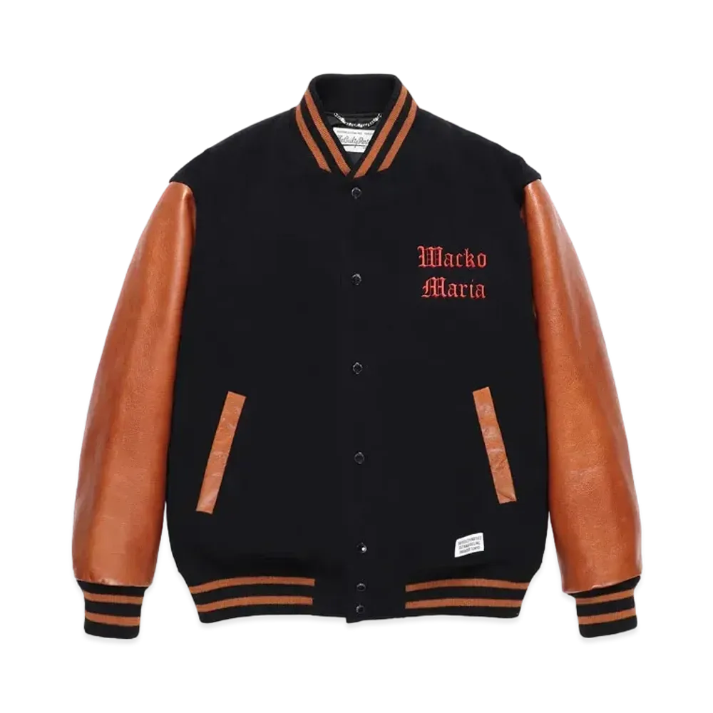 WACKO MARIA VARSITY JACKET "Black/Brown"