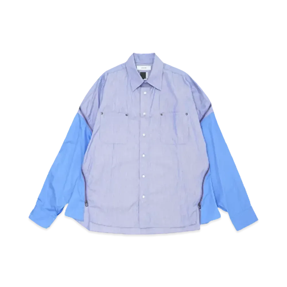 FACETASM ZIPPER SHIRT "BLUExBLUE"
