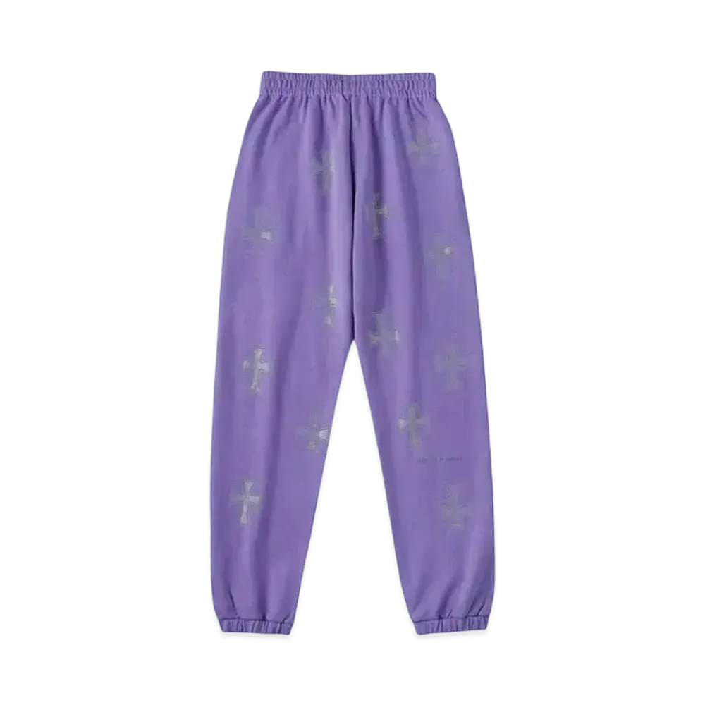 Unknown London Cross Rhinestone Jogger "Purple"