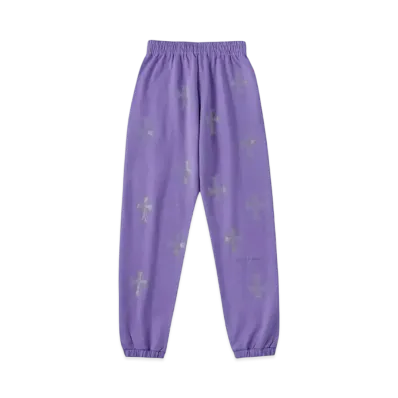 Unknown London Cross Rhinestone Jogger "Purple"
