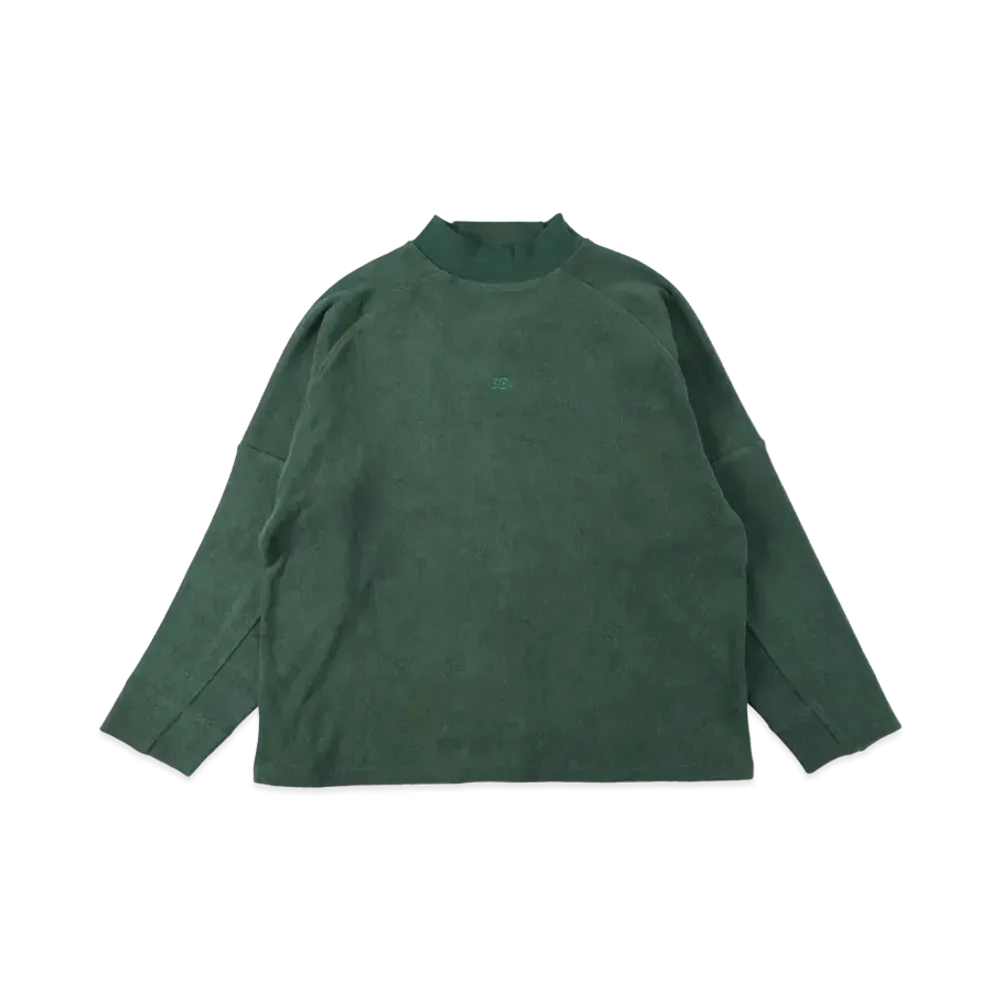 WIND AND SEA Soft Pile Mock Neck "Green"