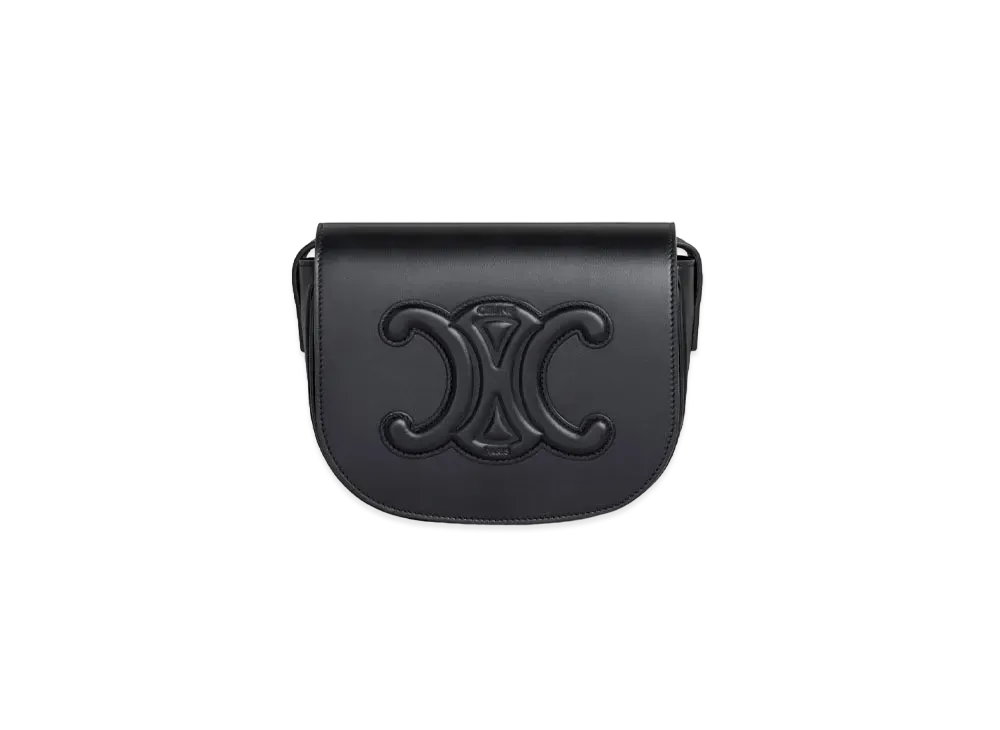 CELINE Folco Cuir Triomphe In Smooth Calfskin "Black"